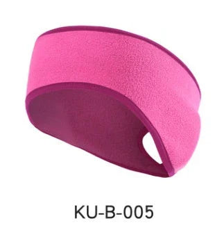 Thermal fleece sports headband with contoured design for full ear coverage, available in multiple colors