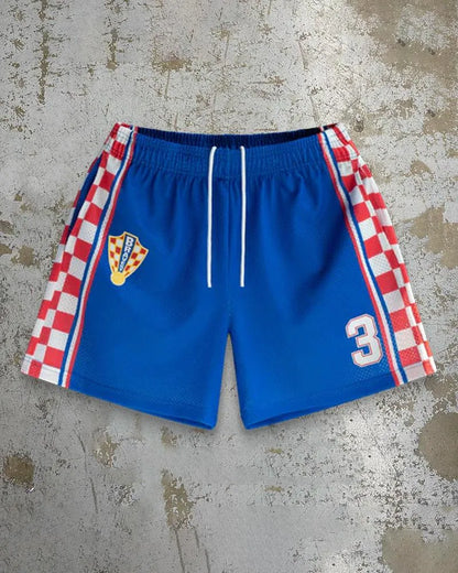 Men's quick-drying beach shorts in milk silk with digital print, loose fit, ten colours, sizes S to 2XL.