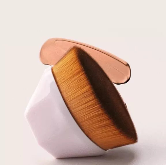Soft synthetic foundation brush kit for flawless makeup application in black, white, and pink
