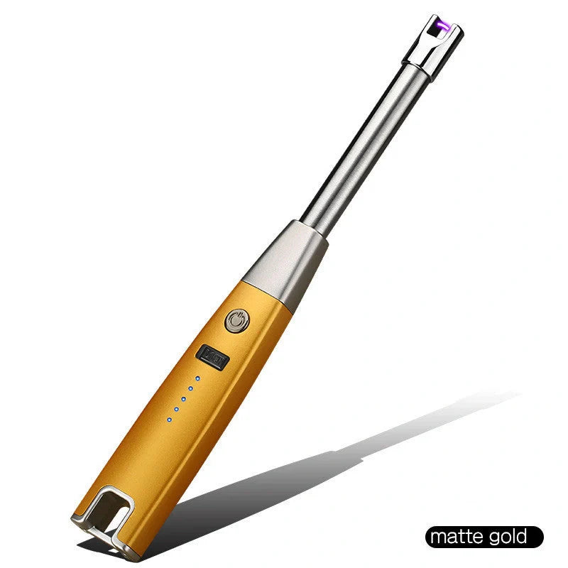 USB rechargeable plasma windproof lighter in various colours with bottle opener and keychain features