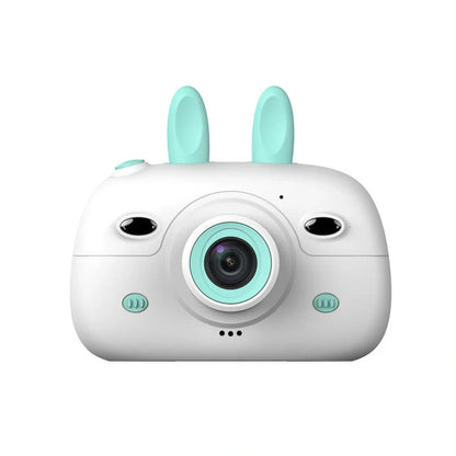 Cartoon rabbit video recorder with dual camera and zero focus lens