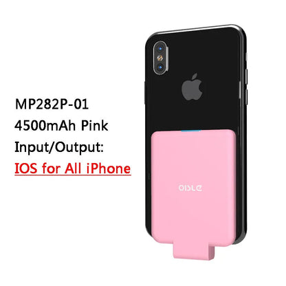 MP282P back clip battery in five colour options showing 90mm x 61mm dimensions