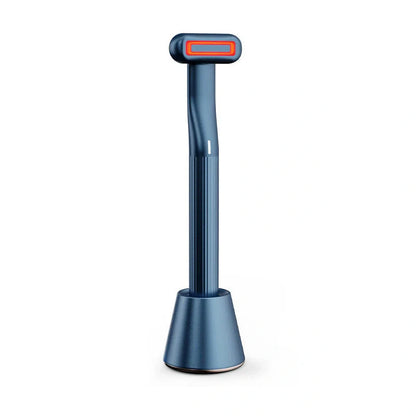 360 Degrees Rotary Eye Massage Wand with red LED light therapy and therapeutic warmth