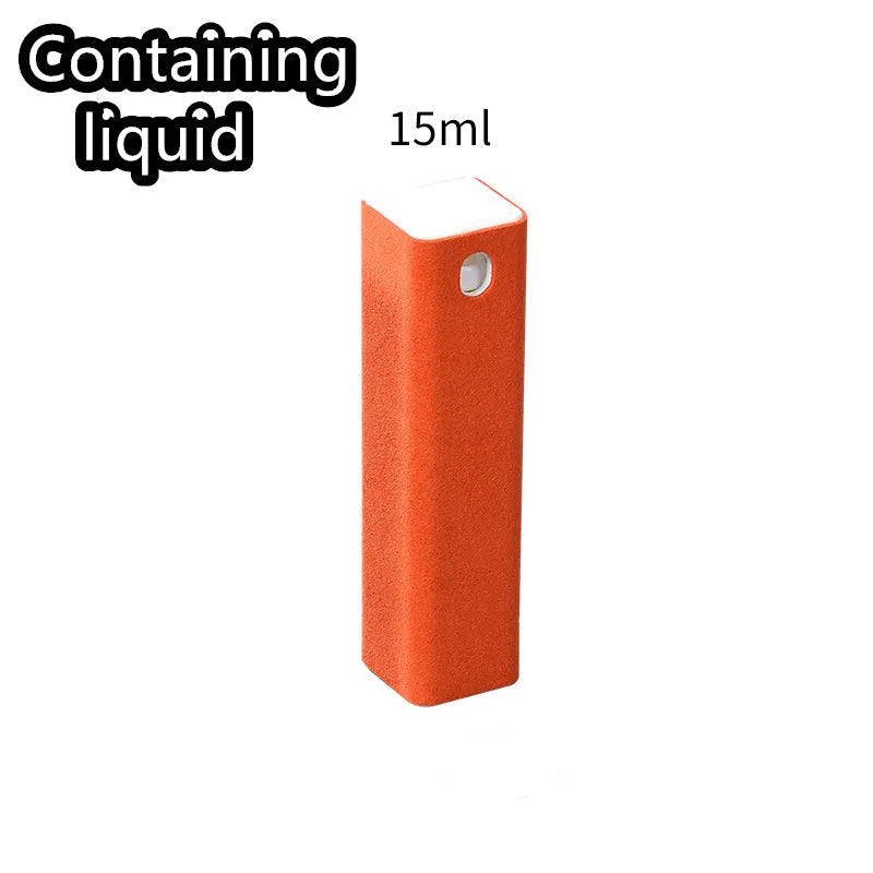 15ml portable 2-in-1 integrated phone screen cleaner spray case, no cleaning liquid included