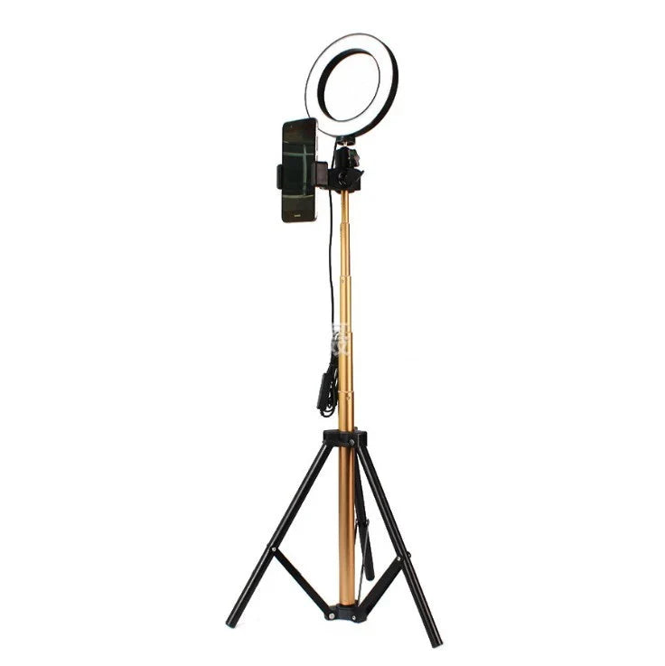 Adjustable tripod and ring light set with accessories for Apple device photography and videography