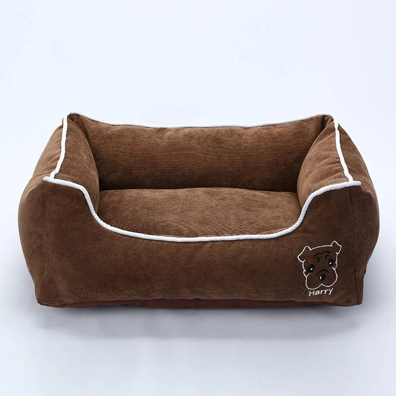 Bite resistant corduroy pet kennel in various sizes and colours