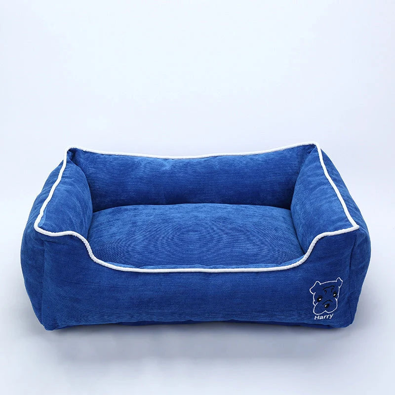Bite resistant corduroy pet kennel in various sizes and colours