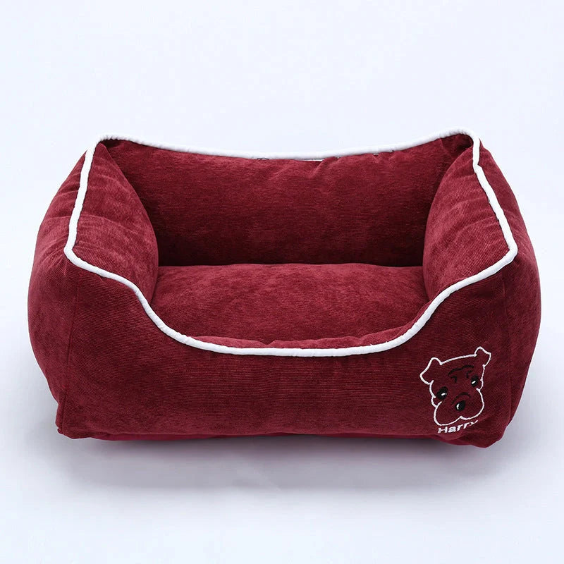 Bite resistant corduroy pet kennel in various sizes and colours