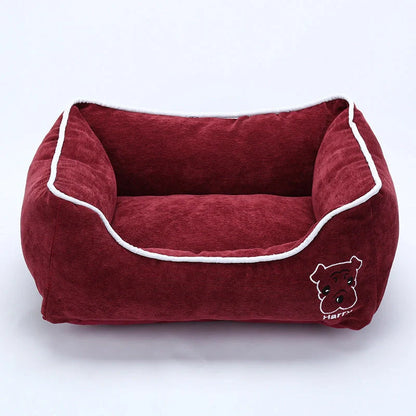 Bite resistant corduroy pet kennel in various sizes and colours