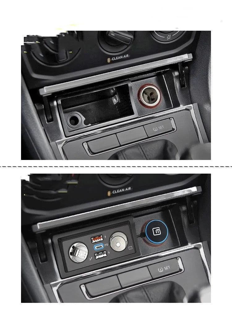 QC3.0 fast car charger adapter for 12V socket with Android and Apple style options.