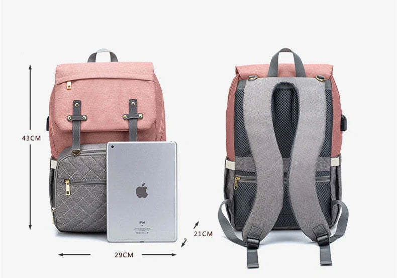 LEQUEEN Stylish Large Capacity Mummy Bag in various colors and styles, perfect for parents on the go.