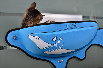 Window-mounted pet hammock for cats and small dogs in various colours