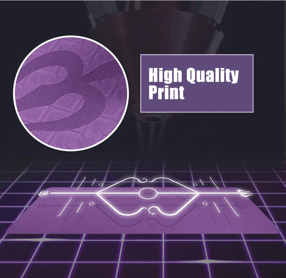 Eco-friendly non-slip TPE yoga mat with position lines for beginners