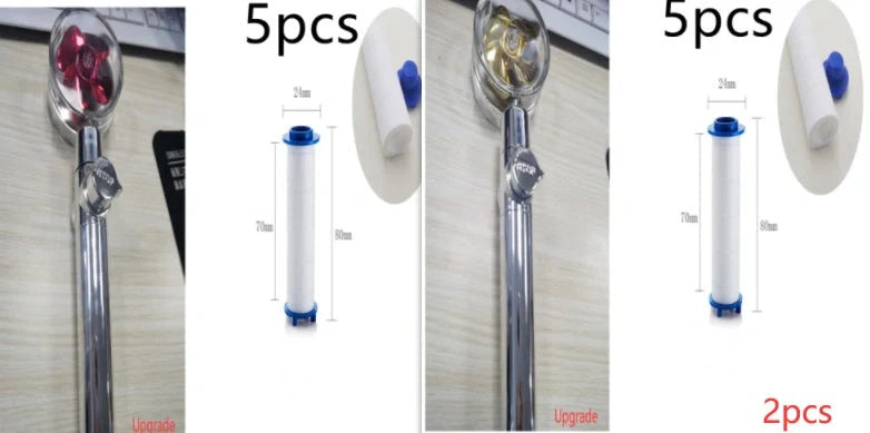 Turbo Propeller Shower Head with 360° fan extension and holder for a luxurious shower experience