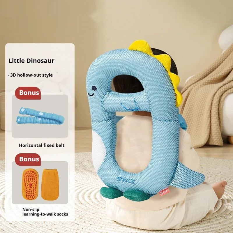 Cartoon anti-collision pillow for baby walking protection with knee pads