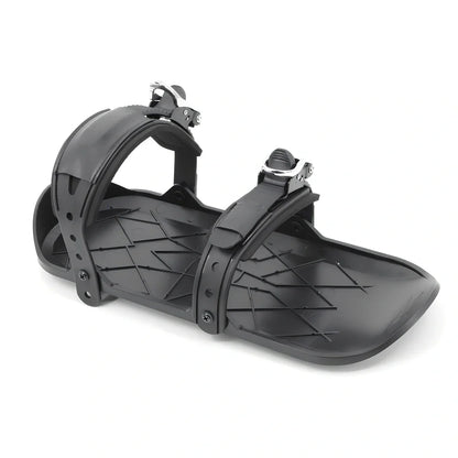 Black ultra-thin ski shoes with lace-up closure and rubber outsole for winter sports