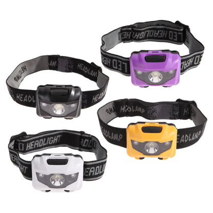 Cat Eye 2 Generation waterproof headlamp with white and red LEDs in black, orange, purple, or white colours