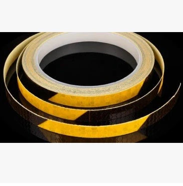 Reflective and luminous safety stickers for bicycles, cars, and motorcycles in multiple colours