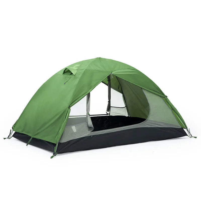 1-2 person lightweight hiking tent 210x140x110cm four season aluminium rod camping tent