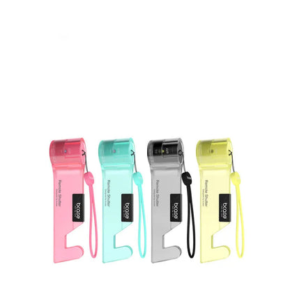 Wireless shutter smartphone holder in yellow, black, or pink plastic, Bluetooth 3.0 desktop stand, 85.5g