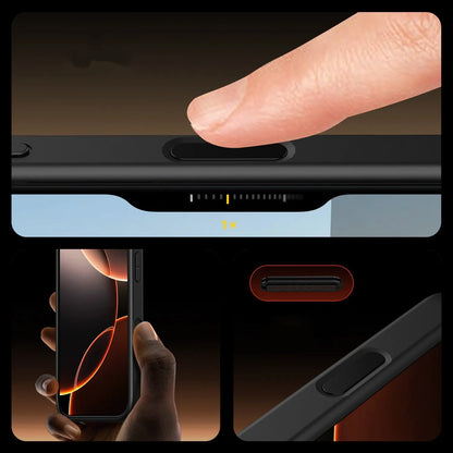 Light colour transparent magnetic protective case for iPhone 16 series phones showing airbag design.