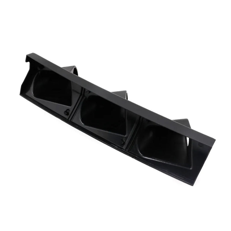 52mm racing car instrument stand with universal three-hole right drive format made from black ABS plastic for custom dashboard installation in modified vehicles and performance cars