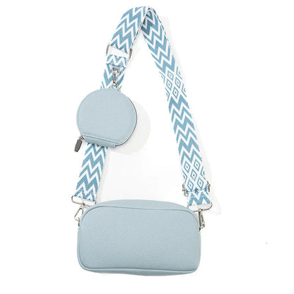 Soft PU women's one-shoulder crossbody bag in horizontal square shape with single strap
