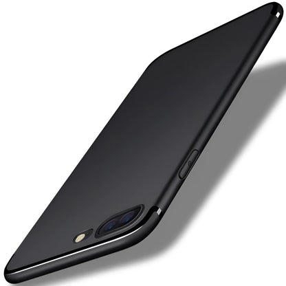 TPU silicone mobile phone case for iPhone in black, blue, red, and white colour options.