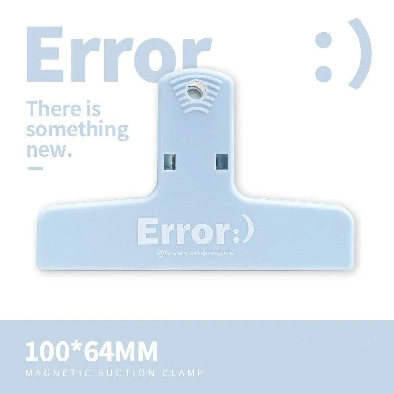 RosyPosy Japanese Wind Cream File magnetic bill clip in Haze Series with plastic magnet alloy construction