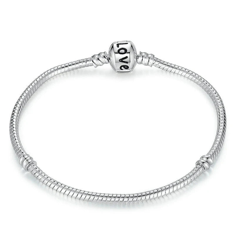 Elegant silver-plated beaded bracelet with a modern, sophisticated design