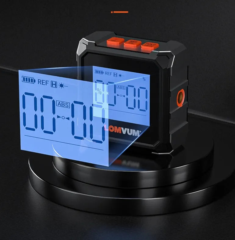 Longyun digital inclinometer with infrared laser measurement, alloy casing, and backlight display