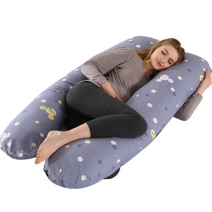Comfort U-Shape Pregnancy Pillow with removable pure cotton cover for expectant mothers