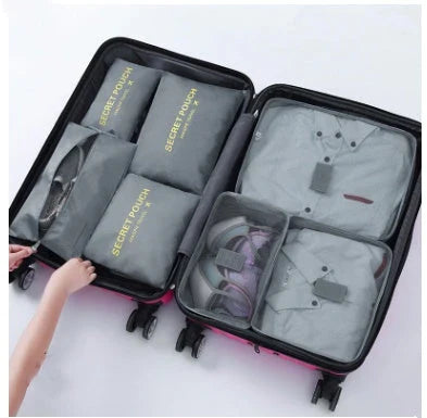 High-quality 6-in-1 waterproof travel organizer cubes in various colors for efficient packing and organization