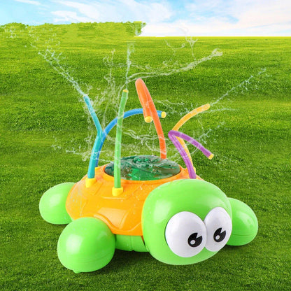 Cartoon Sprinkler Water Toy for baby summer play with rotating water spray