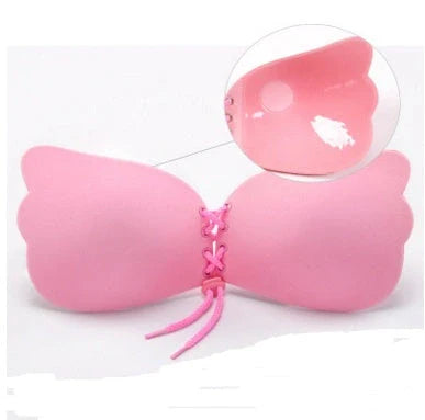 Self-adhesive silicone strapless push-up bra in various colors