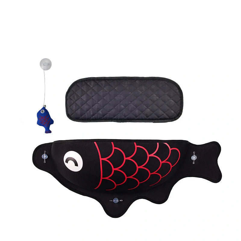 Window-mounted pet hammock for cats and small dogs in various colours