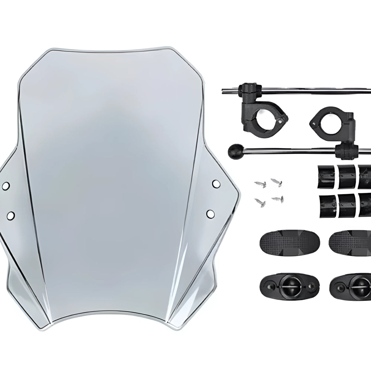 Grey PC motorcycle windscreen in windshield style for general motorcycle use
