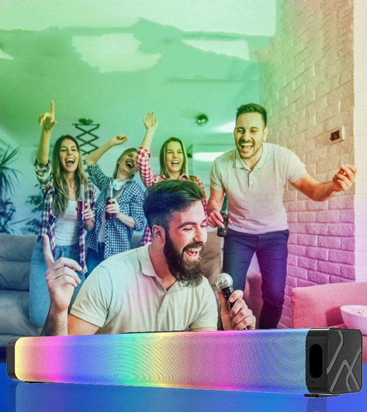 Premium surround sound gaming speakers with vibrant RGB lighting, delivering powerful 20-watt audio and an immersive gaming experience.