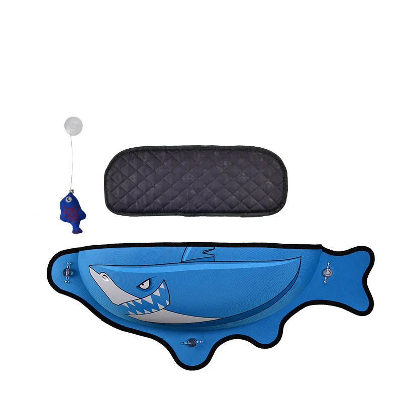 Window-mounted pet hammock for cats and small dogs in various colours