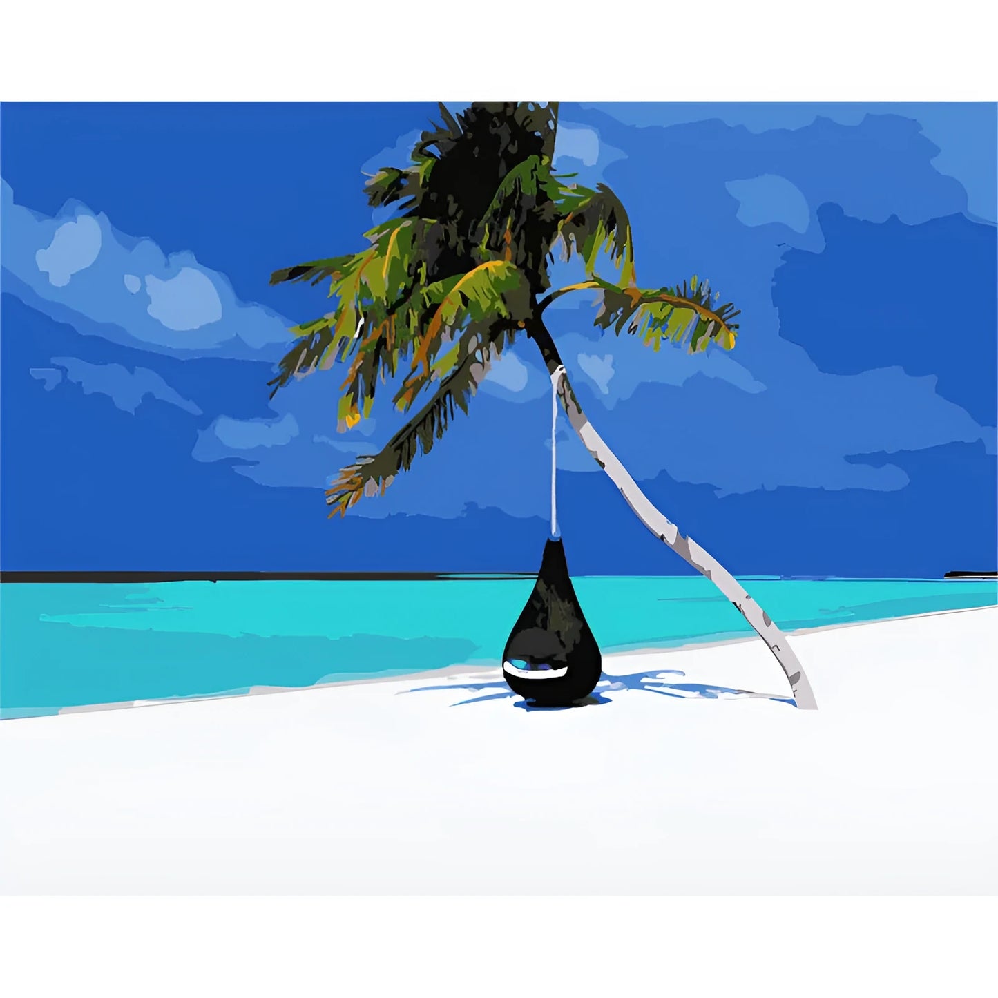 Kz918 style digital oil painting printed on 40x50cm unframed canvas for wall display