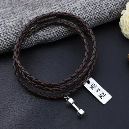 Premium woven PU rope bracelet in blue, elegant and durable accessory