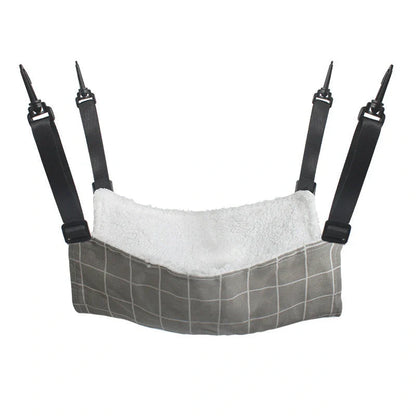 Cosy and adjustable hanging cat nest in a variety of patterns and sizes