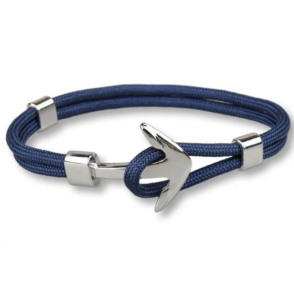 Stylish unisex anchor bracelet with hand strap, perfect for nautical fashion enthusiasts