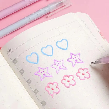 Plastic cap-pulling dispensing pen for macaroon colour application with quick-drying formula