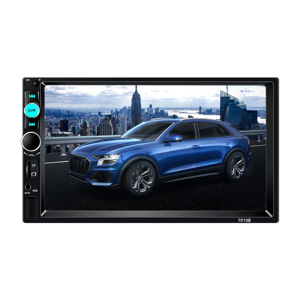 7-inch Bluetooth car player with LCD screen, 12V power, hardware plastic housing and reversing priority function
