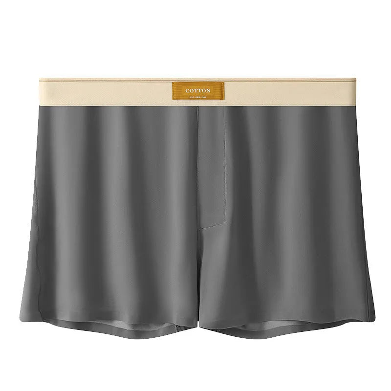 Pack of three pairs of solid colour men's ice silk briefs on a white background