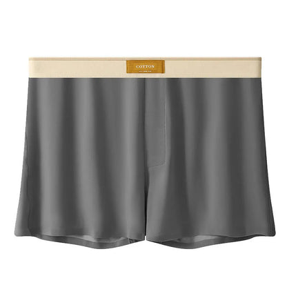 Pack of three pairs of solid colour men's ice silk briefs on a white background