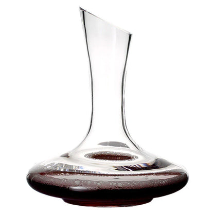Premium crystal wine decanter with built-in pourer for effortless wine service and enhanced flavor profile