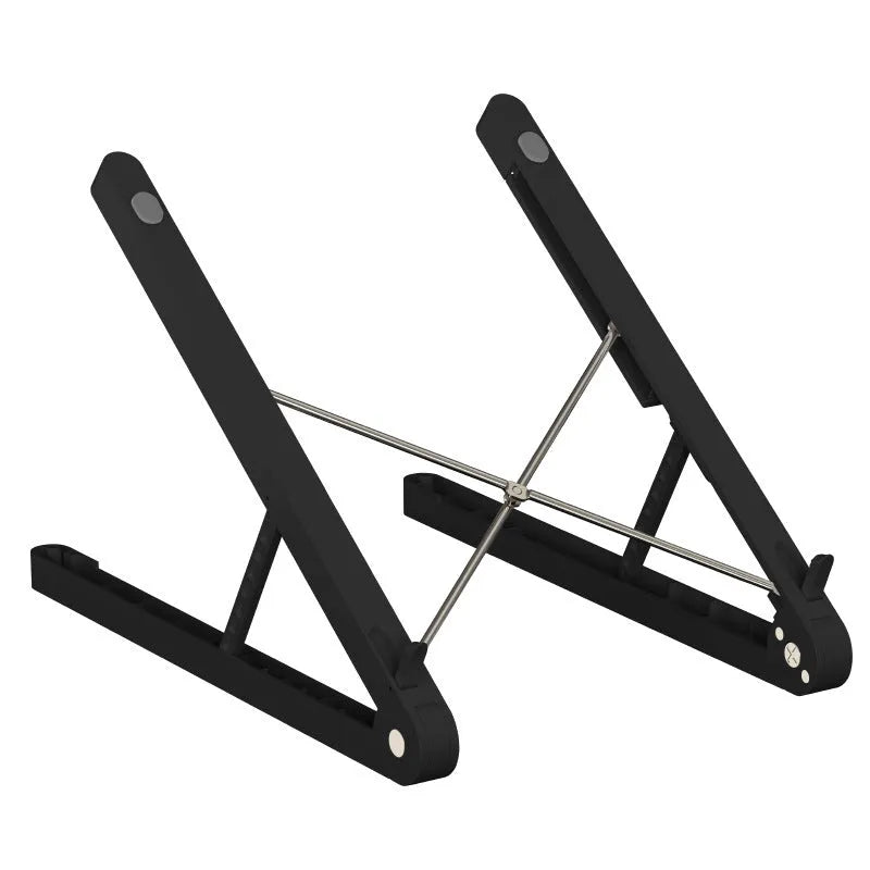 Folding ABS notebook stand in white or black, 32cm wide and 275mm deep, about 25kg load
