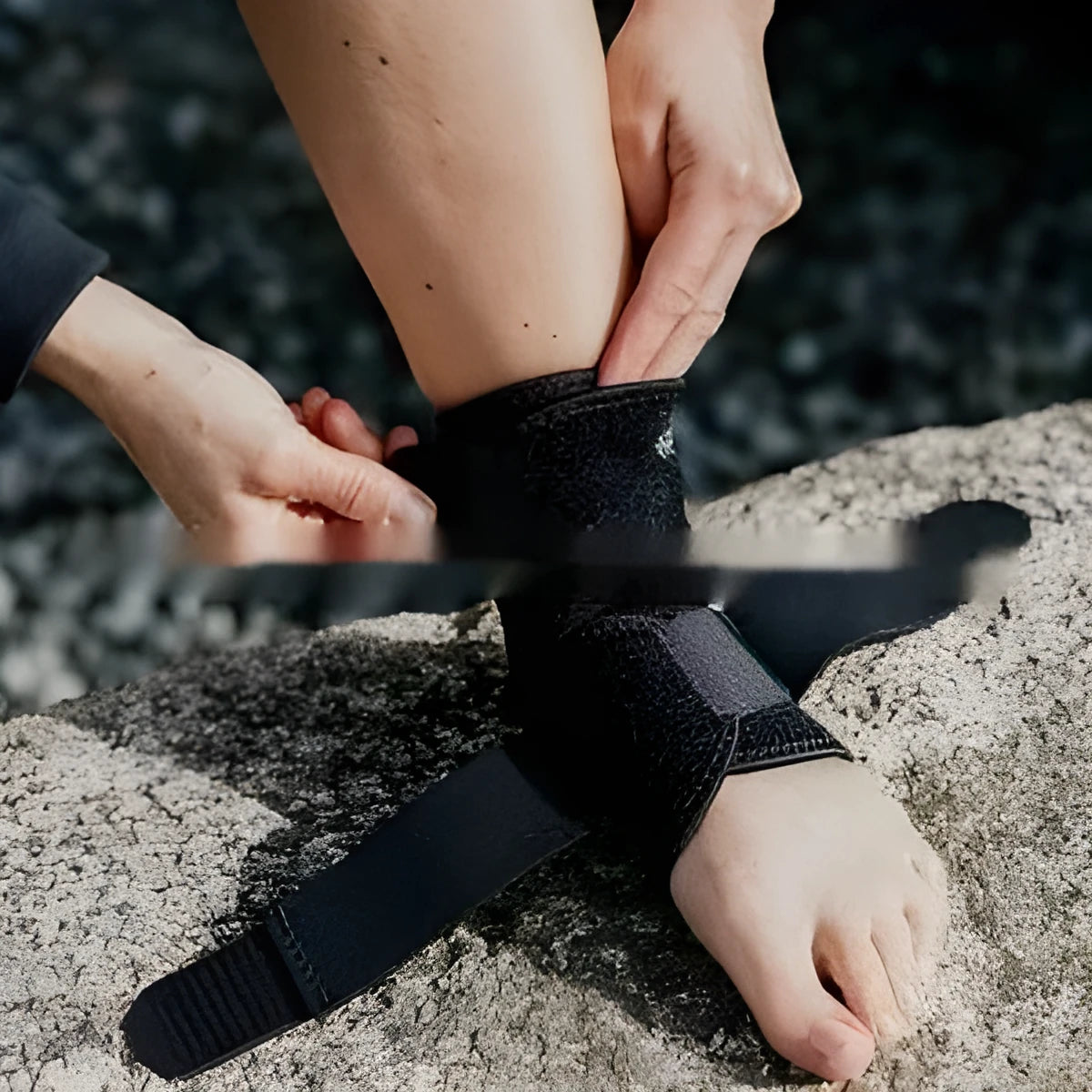 Black sports ankle support brace for basketball football running tennis protection